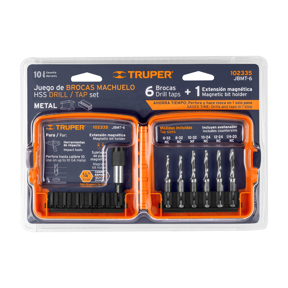 BROCA MACHUELO PARA HIERRO 6PCS TRUPER