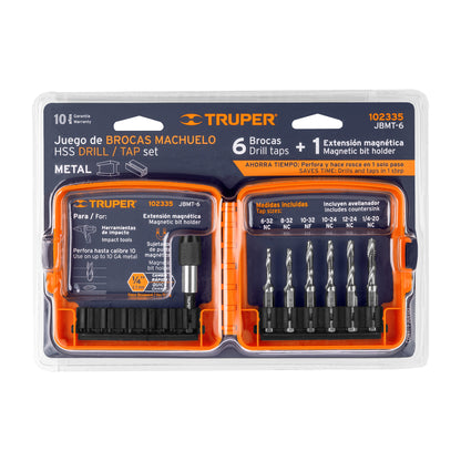 BROCA MACHUELO PARA HIERRO 6PCS TRUPER