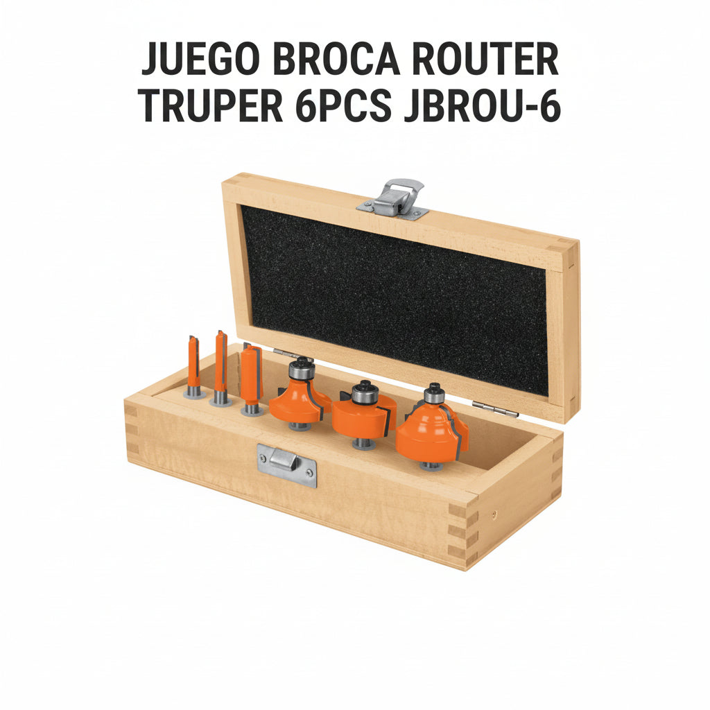 JUEGO BROCA ROUTER TRUPER 6PCS JBROU-6