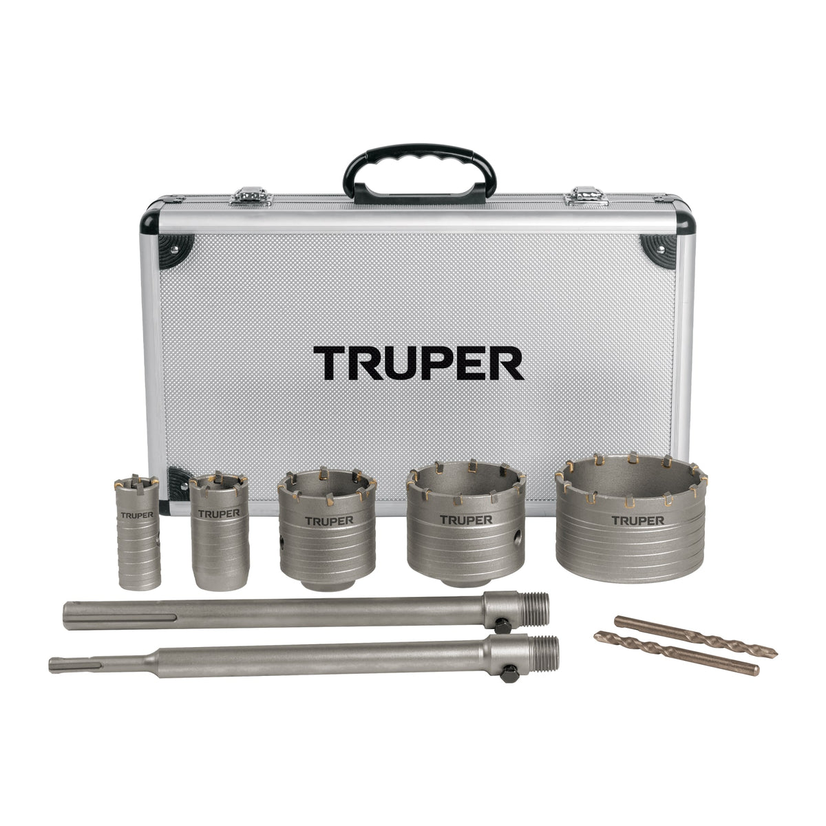 BROCAS TIPO COPA PARA CONCRETO SDS PLUS Y MAX 9-PCS TRUPER JBS-9C