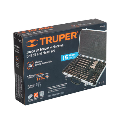 BROCAS TRUPER 15-PCS CON CINCELES JSDS-15
