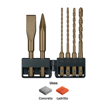 BROCAS TRUPER 6-PCS CON CINCELES JSDS-6