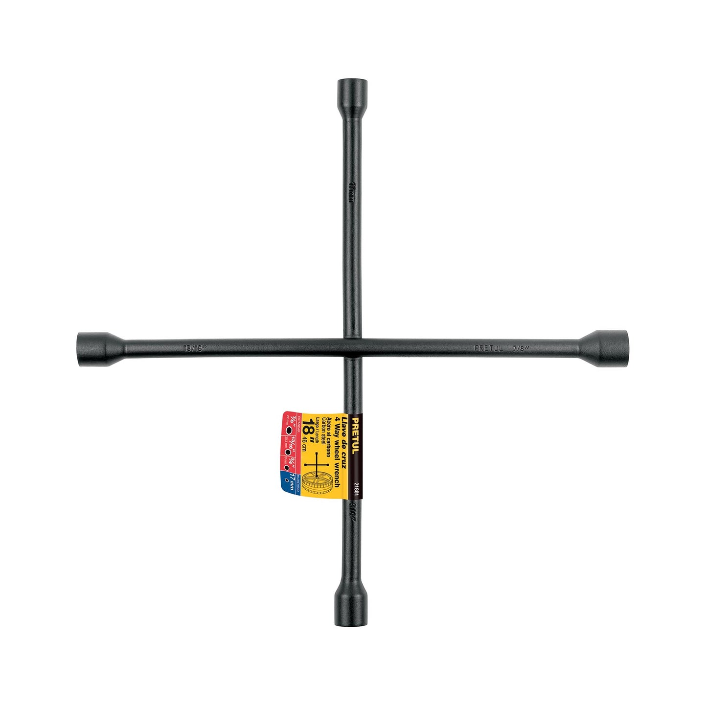 LLAVE RUEDA CRUZ PRETUL 3/4X13/16X7/8X17MM