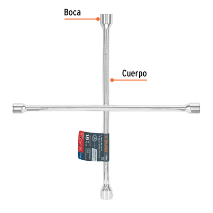 LLAVE RUEDA CRUZ TRUPER 3/4X13/16X7/8X17MM