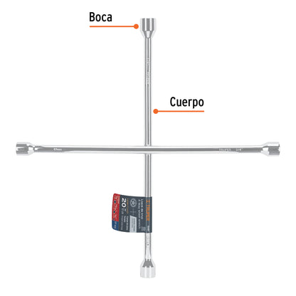 LLAVE RUEDA CRUZ TRUPER 3/4X13/16X7/8X17MM