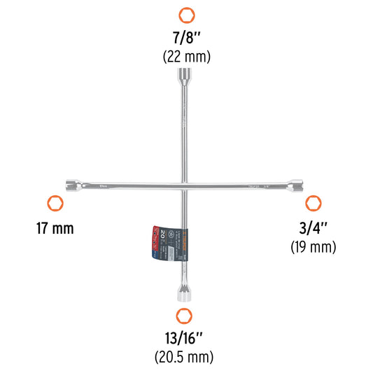 LLAVE RUEDA CRUZ TRUPER 3/4X13/16X7/8X17MM
