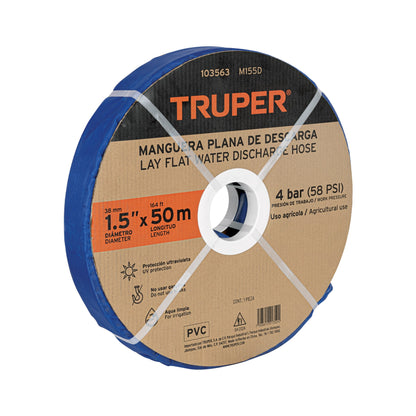 MANGUERA AZUL PARA DESCARGAR MOTOBOMBA 1-1/2" 50M M155D TRUPER