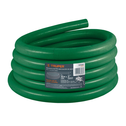 MANGUERA VERDE PARA SUCCION MOTOBOMBA 3" M33S TRUPER POR METRO