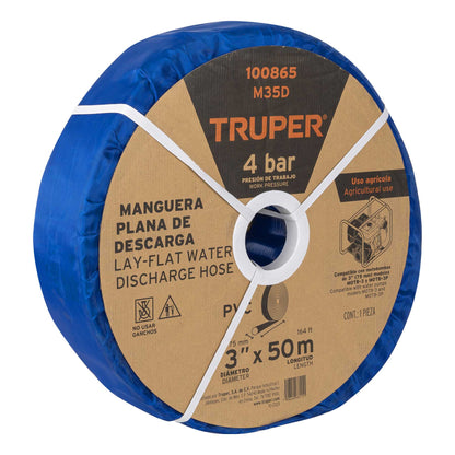 MANGUERA AZUL PARA DESCARGAR MOTOBOMBA 3" 50M M35D TRUPER
