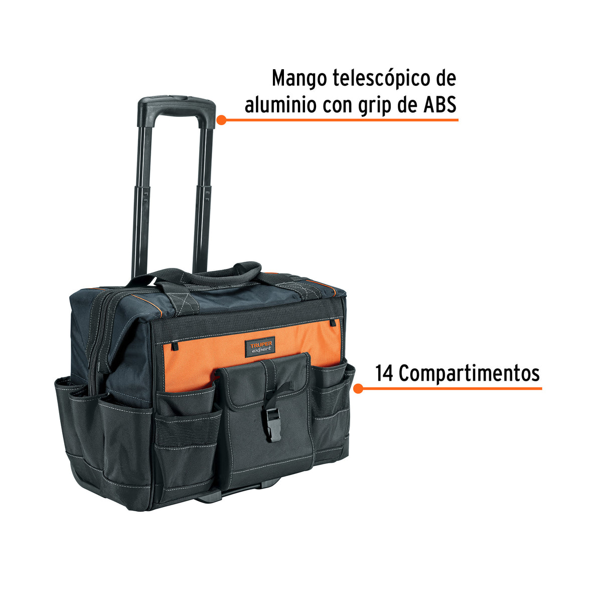 CAJA PORTA HERRAMIENTAS CON RUEDAS TRUPER EXPERT MALE-22R