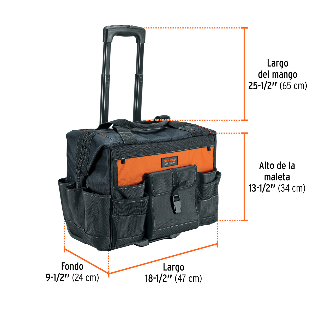 CAJA PORTA HERRAMIENTAS CON RUEDAS TRUPER EXPERT MALE-22R