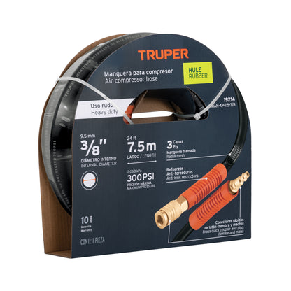 MANGUERA PARA COMPRESOR TRUPER DE USO RUDO HASTA 300PSI