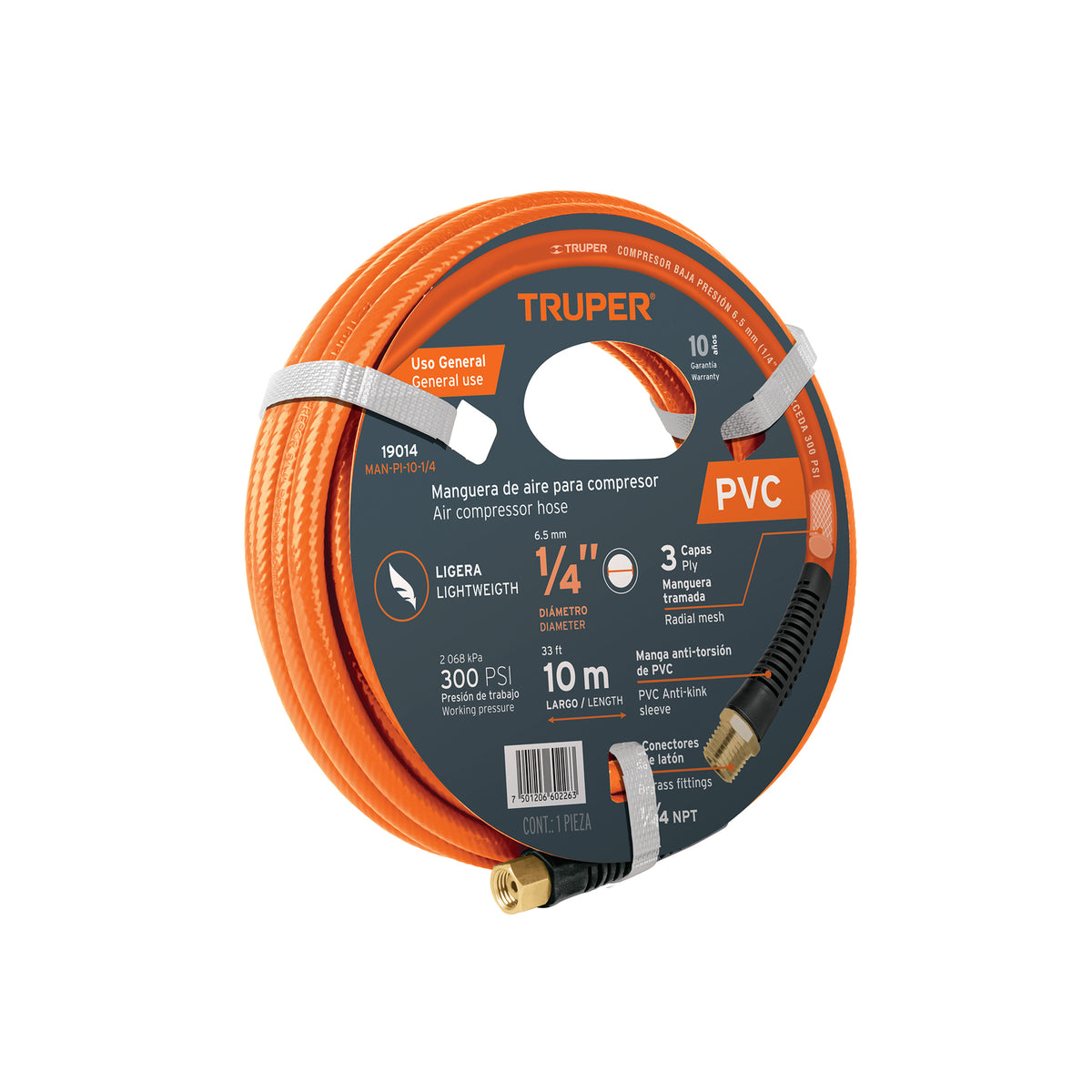 MANGUERA DE PCV PARA COMPRESOR TRUPER