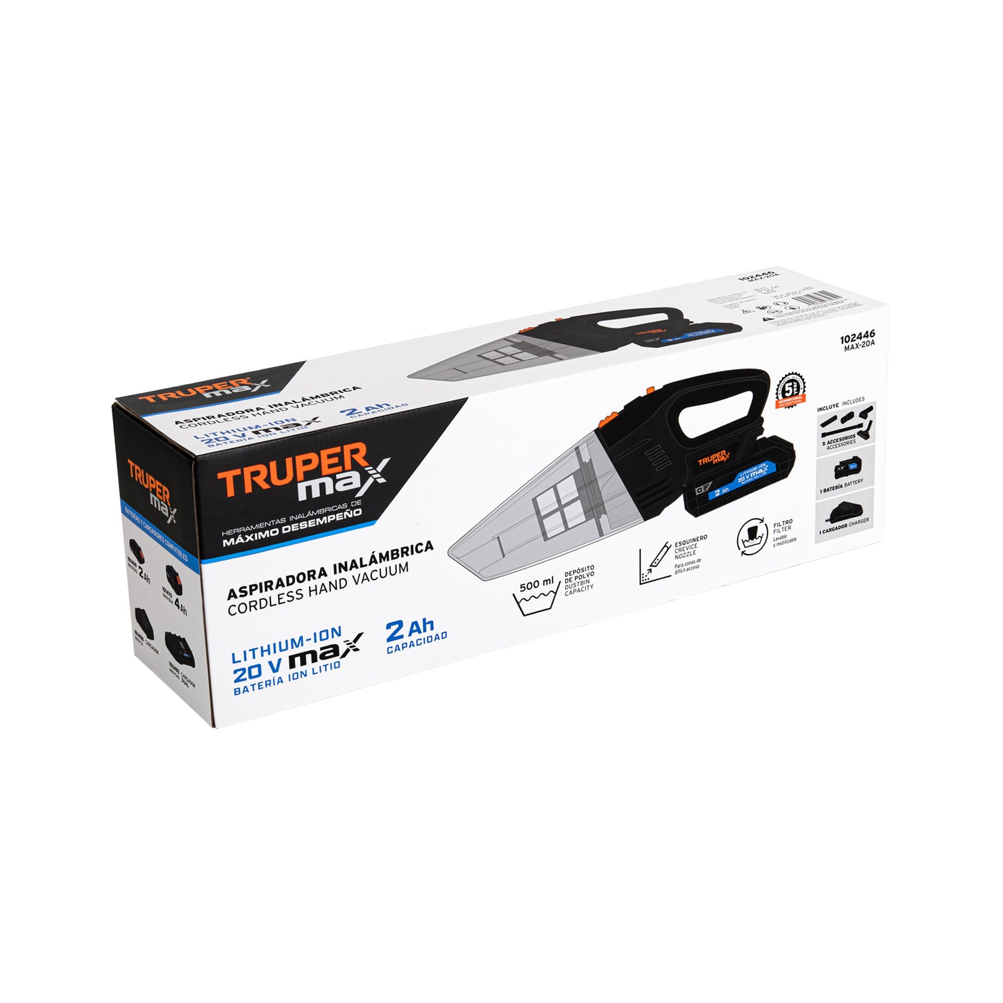 ASPIRADORA INALAMBRICA 20V TRUPER MAX