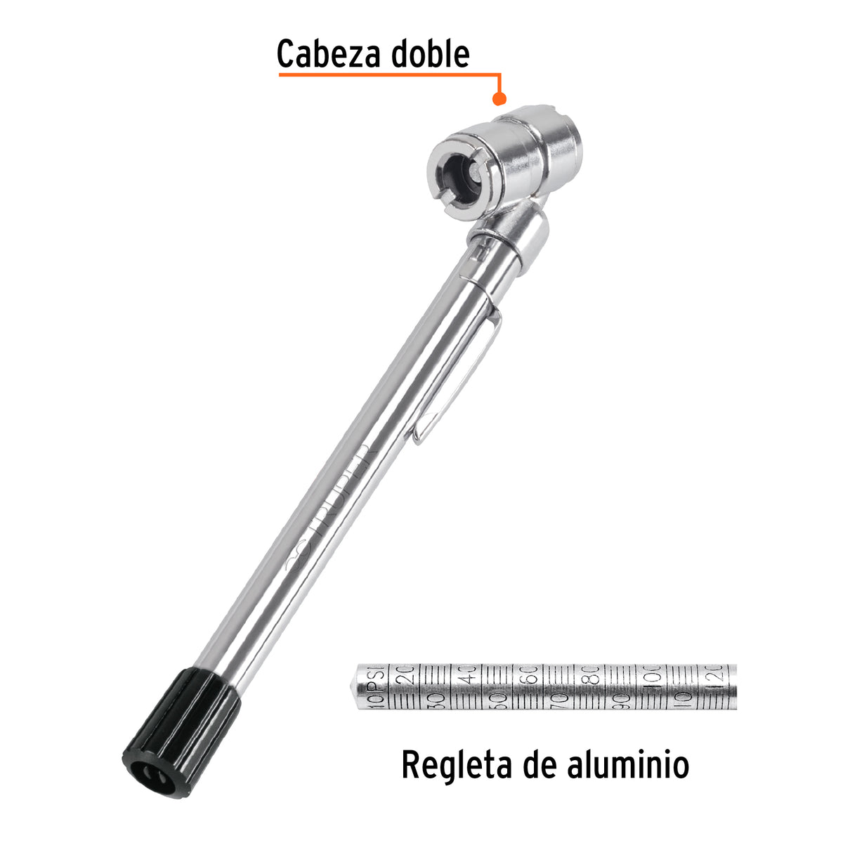 CALIBRADOR DE AIRE DOBLE TIPO PLUMA TRUPER