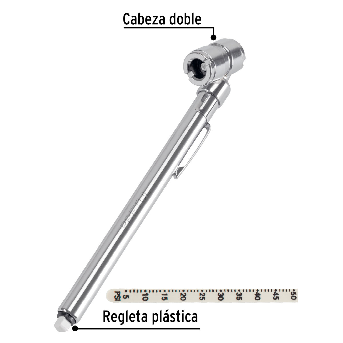 CALIBRADOR AIRE PRETUL TIPO PLUMA