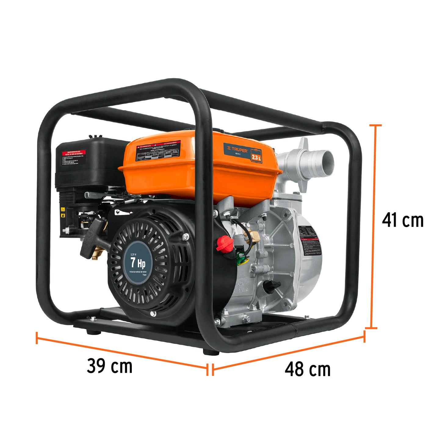 MOTOBOMBA 2 DE SALIDA TRUPER 6.5HP MOTB-2