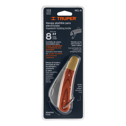 CUCHILLO M/MADERA PARA ELECTRICISTA NEL-8 TRUPER