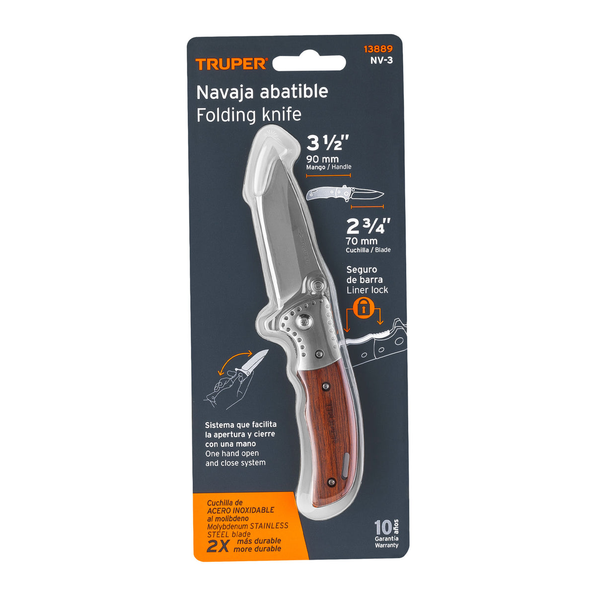 NAVAJA NV-3 TIPO METAL DE BOLSILLO TRUPER