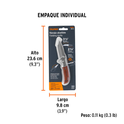 NAVAJA NV-3 TIPO METAL DE BOLSILLO TRUPER