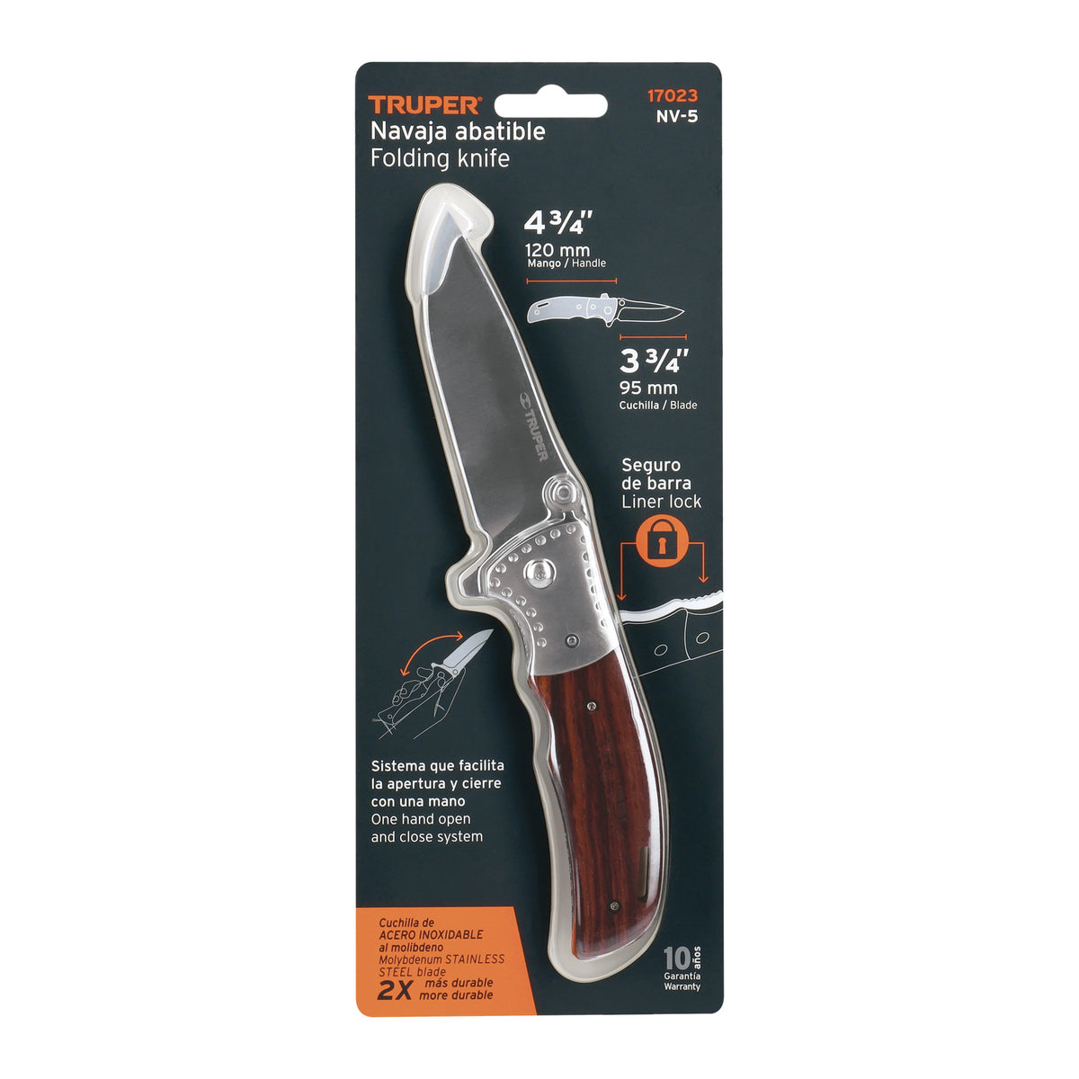 NAVAJA NV-5 TIPO METAL DE BOLSILLO TRUPER