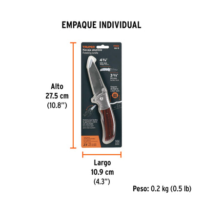 NAVAJA NV-5 TIPO METAL DE BOLSILLO TRUPER