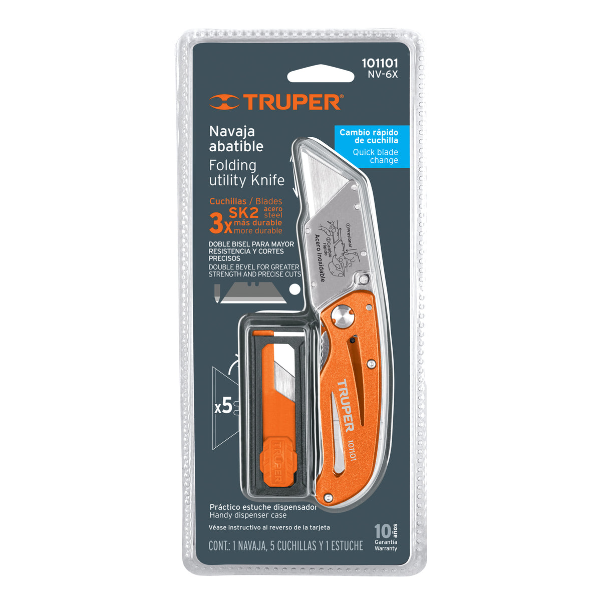 CUCHILLA PARA TAPICERO 6 NV-6X ALUMINIO TRUPER