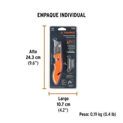 NAVAJA NV-7X TIPO METAL DE BOLSILLO 7" TRUPER