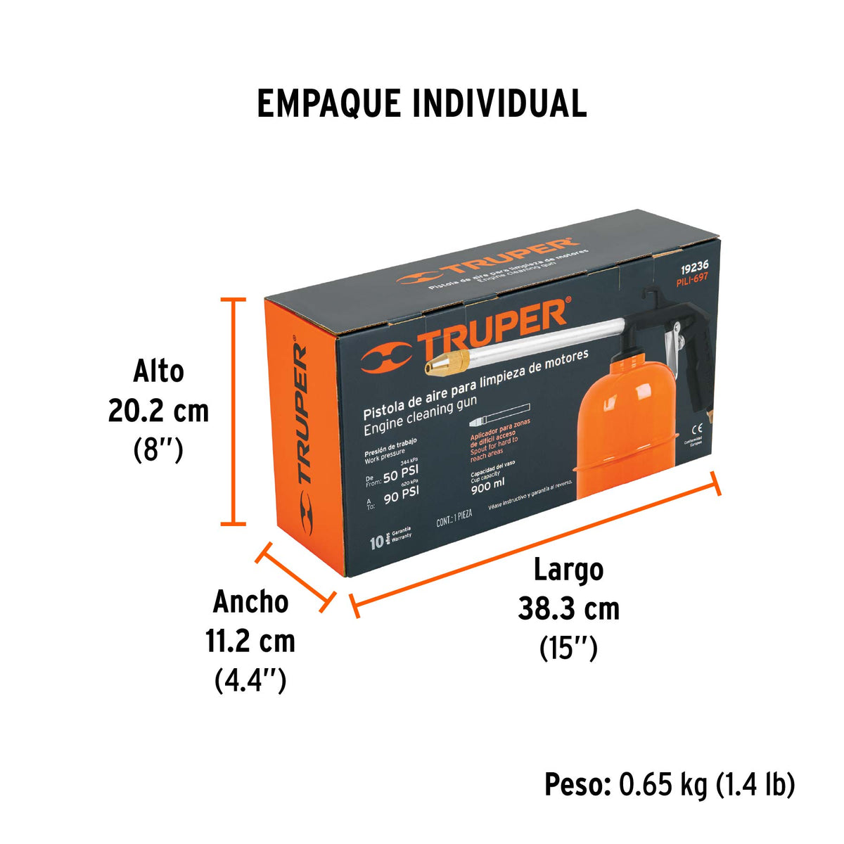PISTOLA PARA LIMPIEZA DE MOTOR PILI-697 TRUPER