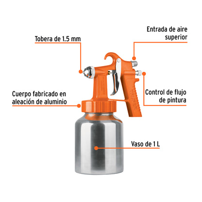 PISTOLA PARA PINTAR 50PSI TRUPER