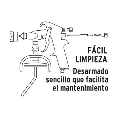 PISTOLA PARA PINTAR 50PSI SUCCION TRUPER