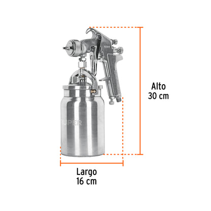 PISTOLA PARA PINTAR 50PSI SUCCION TRUPER