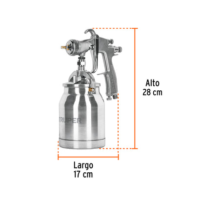 PISTOLA PARA PINTAR 50PSI SUCCION TRUPER