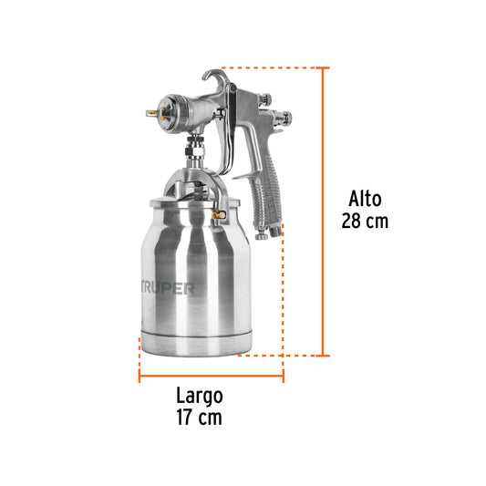 PISTOLA PARA PINTAR 50PSI SUCCION TRUPER