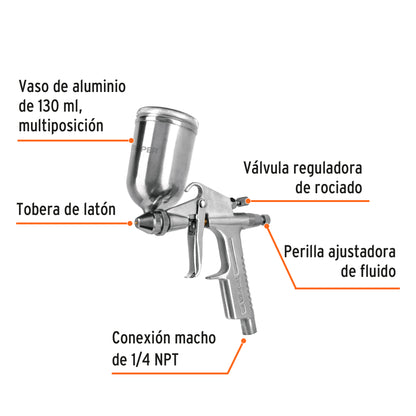 PISTOLA PARA PINTAR 45PSI GRAVEDAD TRUPER