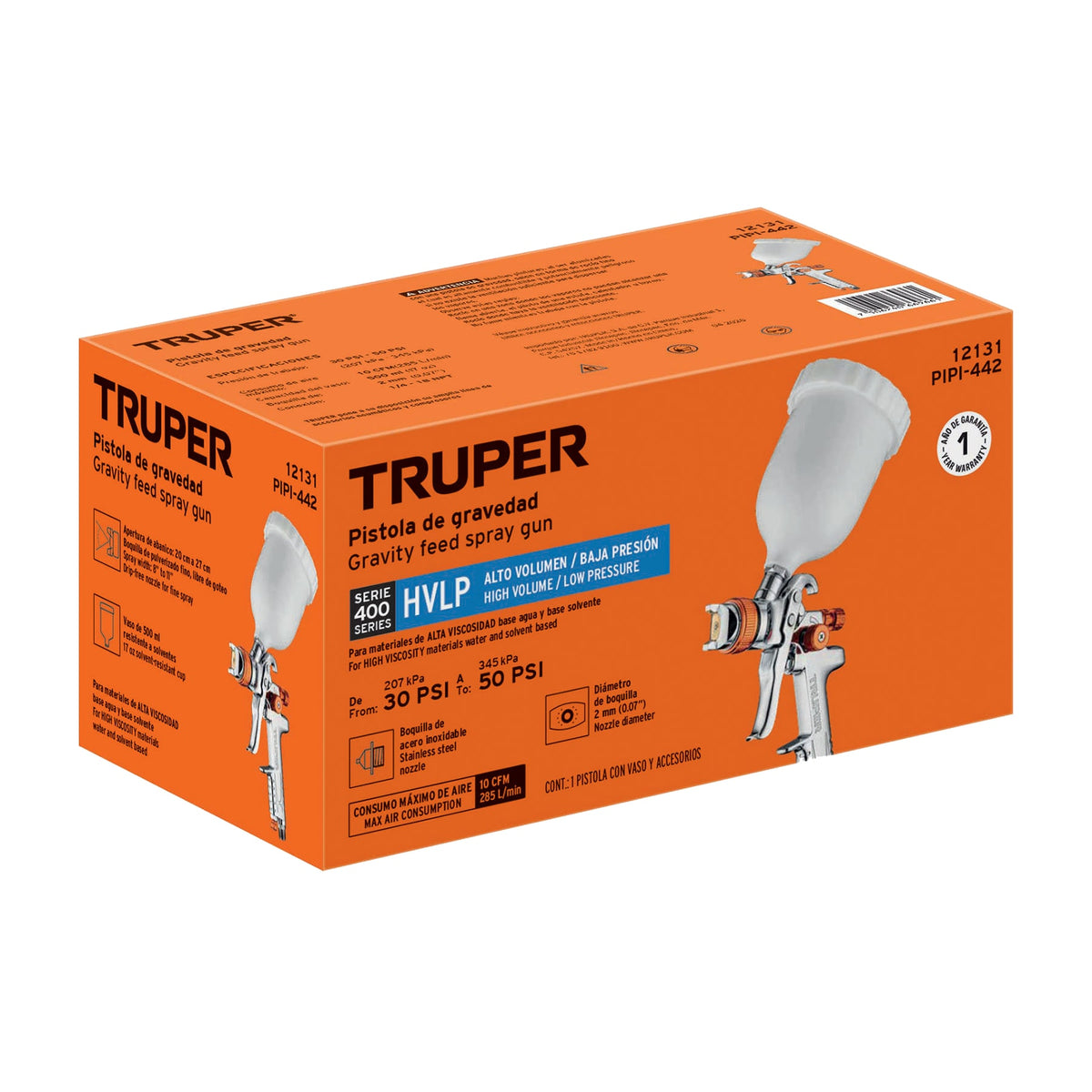 PISTOLA PARA PINTAR 50PSI GRAVEDAD PIPI-442 TRUPER
