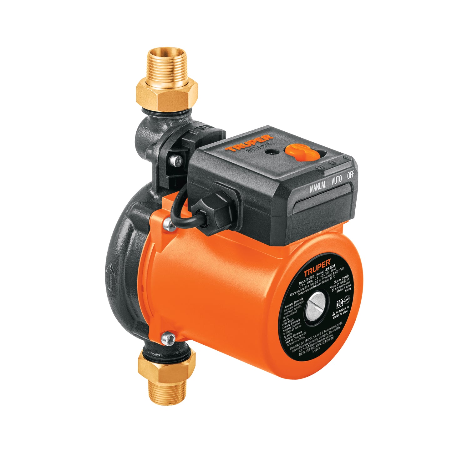 BOMBA PARA AGUA 1/3-HP TRUPER CON PRESURIZADOR