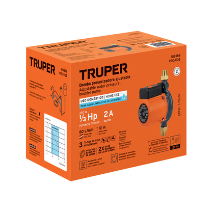 BOMBA PARA AGUA 1/3-HP TRUPER CON PRESURIZADOR