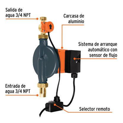 BOMBA PARA AGUA 1/3-HP TRUPER CON PRESURIZADOR CON SENSOR