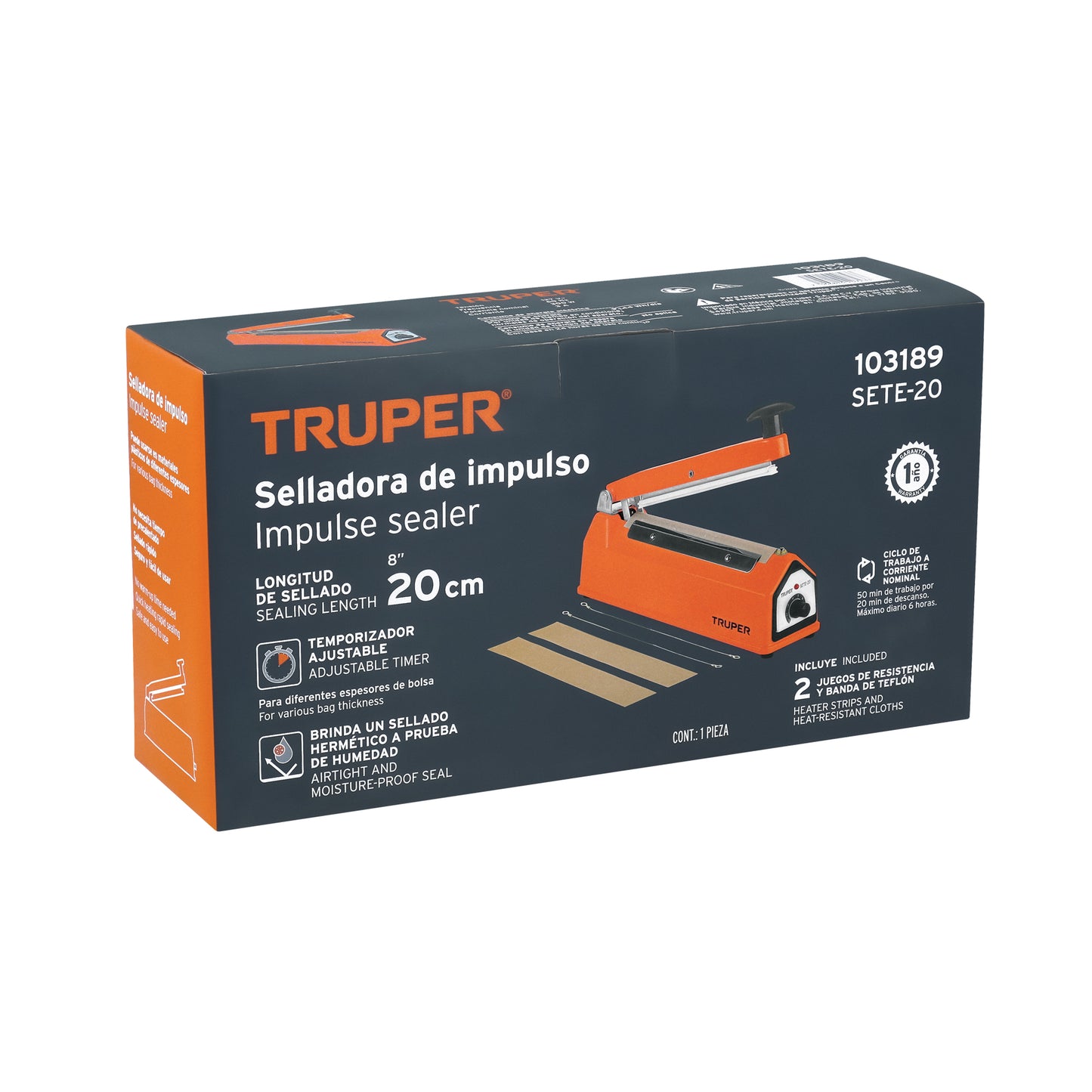 SELLADORA TERMICA DE IMPULSO 20CM 300W SETE-20 TRUPER