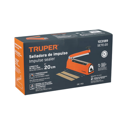 SELLADORA TERMICA DE IMPULSO 20CM 300W SETE-20 TRUPER