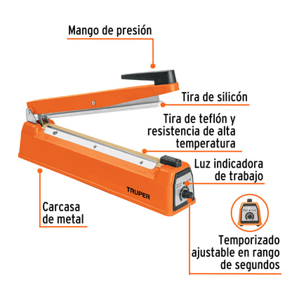 SELLADORA TERMICA DE IMPULSO 30CM 400W SETE-30 TRUPER