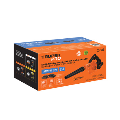 SOPLADORA INALAMBRICA 20V CON 1 BATERIA TRUPER PRO