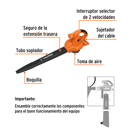 SOPLADORA Y ASPIRADORA ELECTRICA 1440W TRUPER