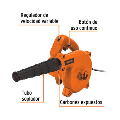 SOPLADORA Y ASPIRADORA ELECTRICA 650W TRUPER