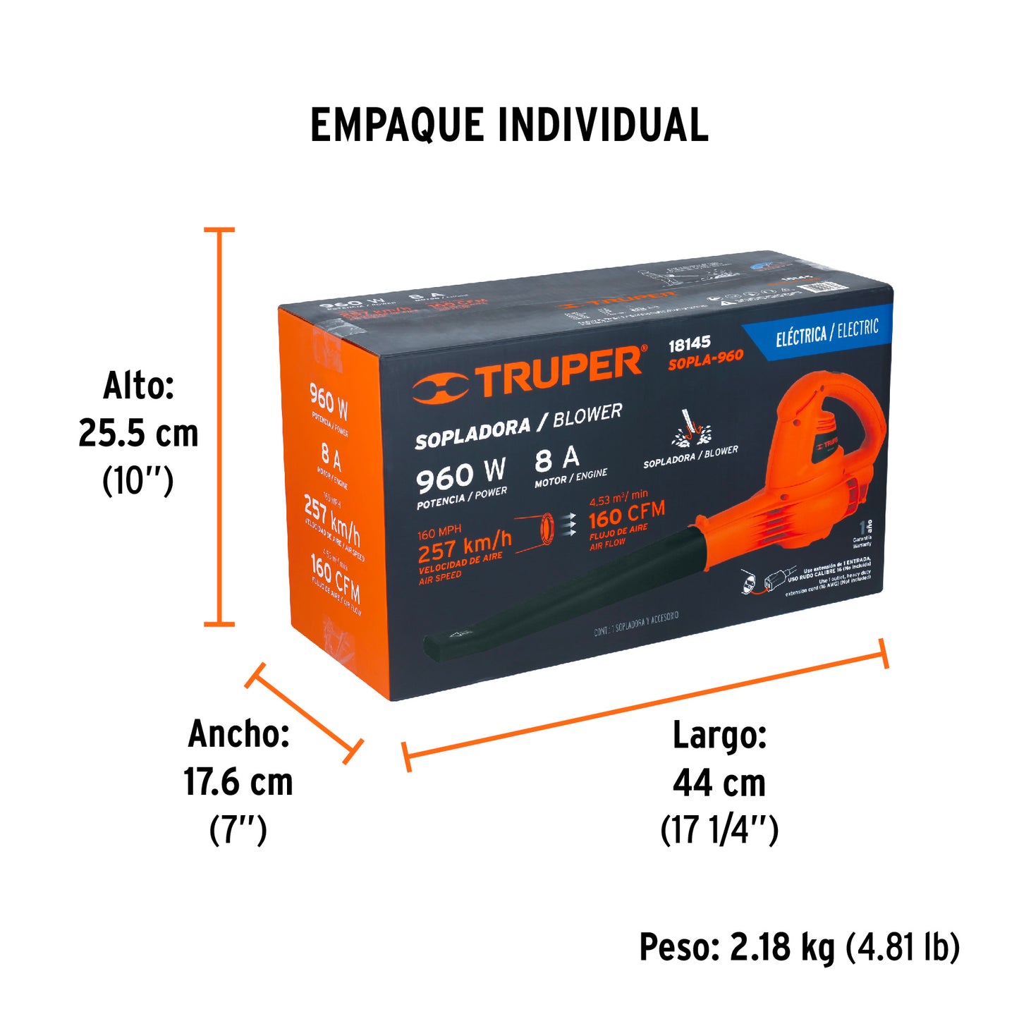 SOPLADORA ELECTRICA 960W TRUPER