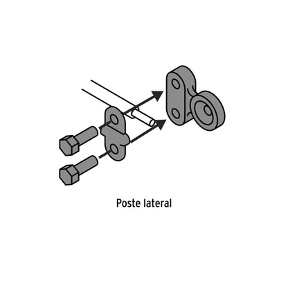 TERMINAL BATERIA PARA POSTE LATER DE PLOMO PRETUL 2PCS