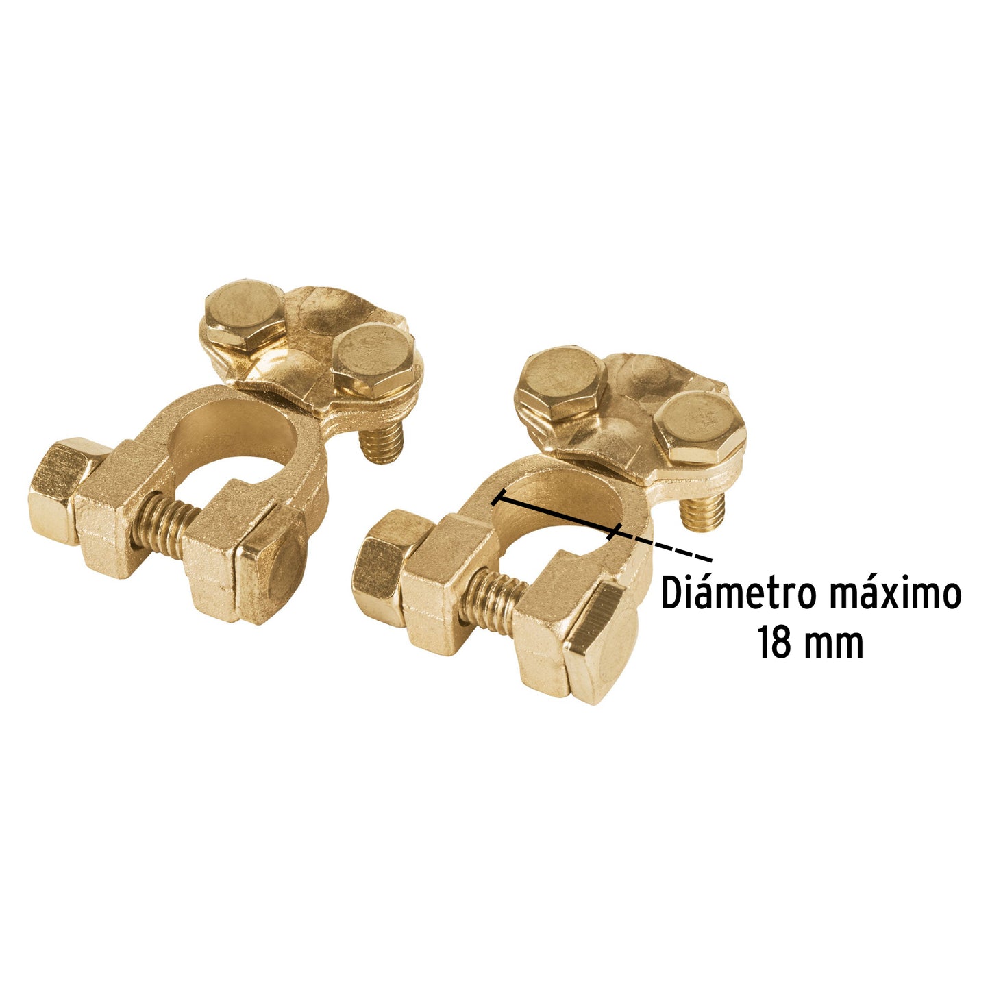 TERMINAL BATERIA DE LATON PRETUL 2PCS