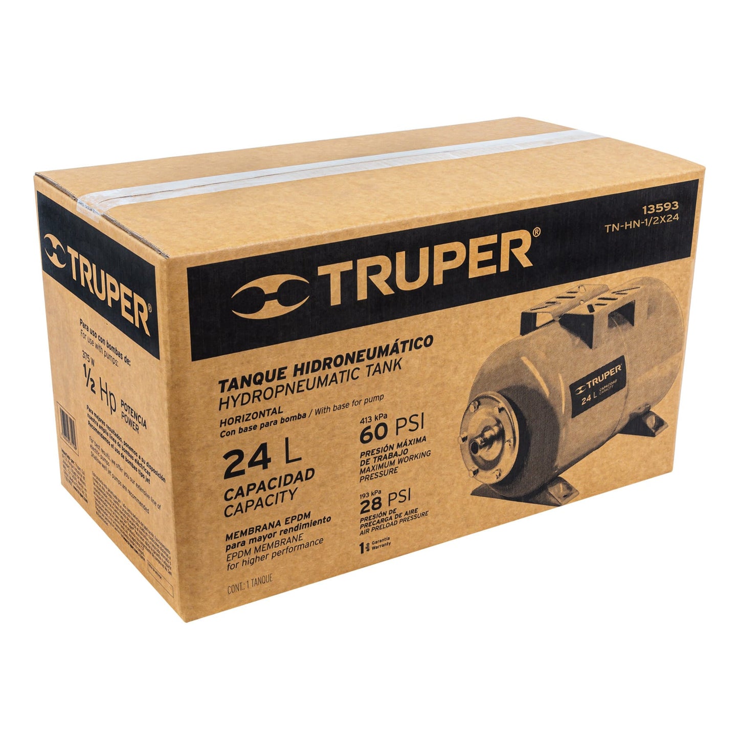 TANQUE PARA BOMBA HIDRONEUMATICA TRUPER 24-LTS