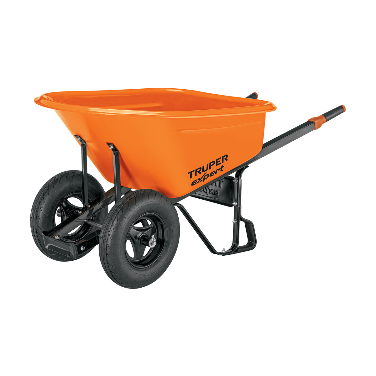 CARRETA TRUPER DESARMADA PLASTICA PARA GRANOS TP-7X ANARANJADA DOBLE LLANTA